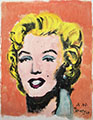 Marilyn Monroe after Andy  Andy Warhol WC on rice paper