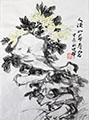 Chrysanthemum with Taihu Rock 9.5x13 (Unmounted)