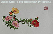 Moss Rose - Portulaca Gongbi Painting Class with Victoria RECORDING